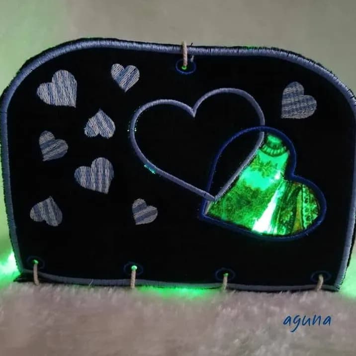 ITH Stickdatei Herzen Deko