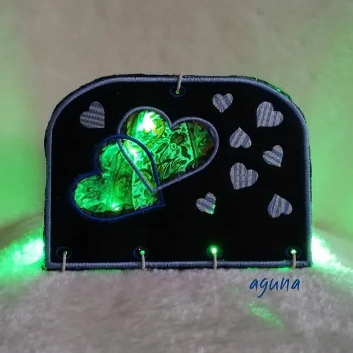 ITH Stickdatei Herzen Deko