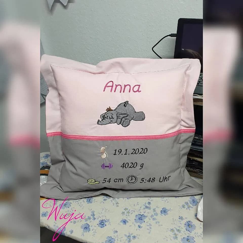 Stickdatei Elefant Applikationsdatei Berti