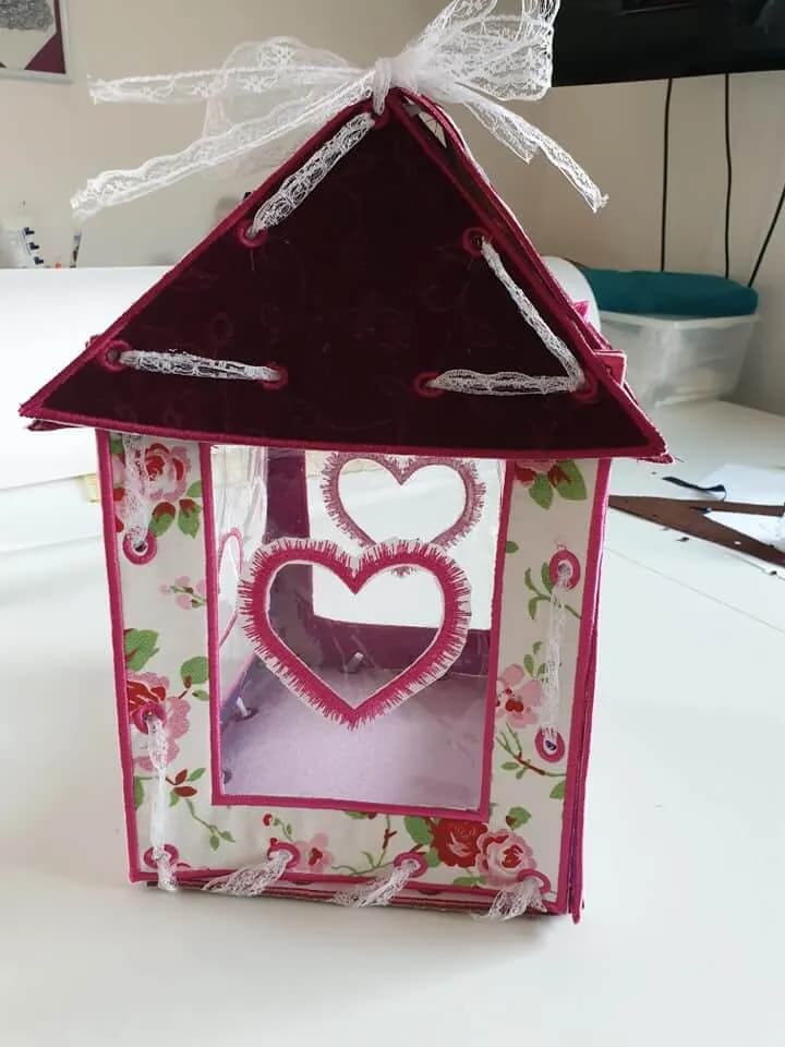 ITH Stickdatei Laterne Winter und Blanko