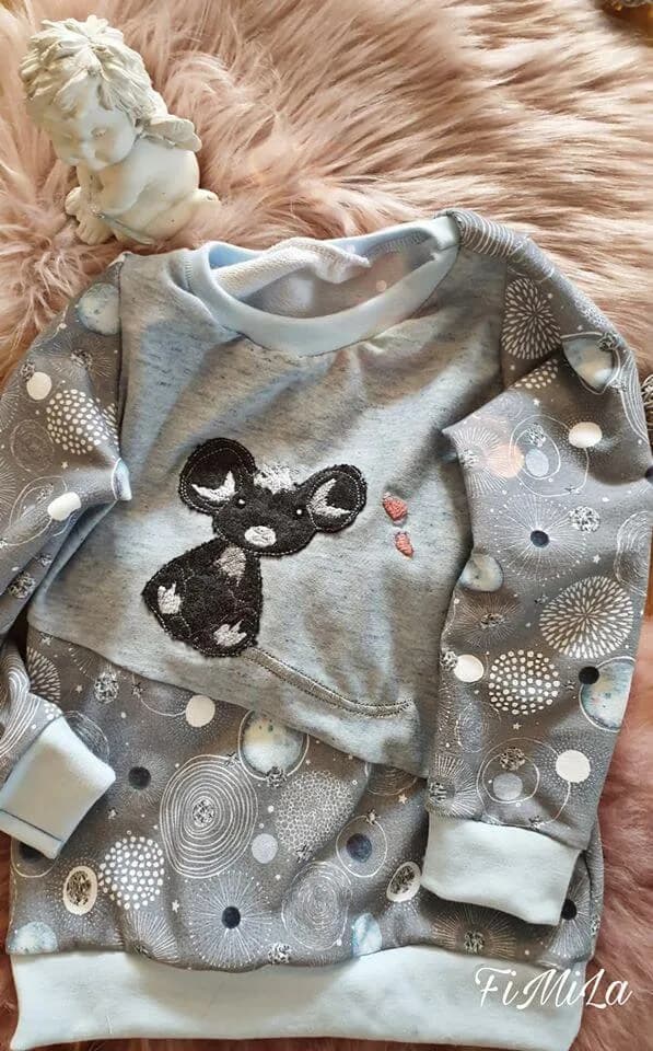 Stickdatei Maus Mia Applikationsdatei