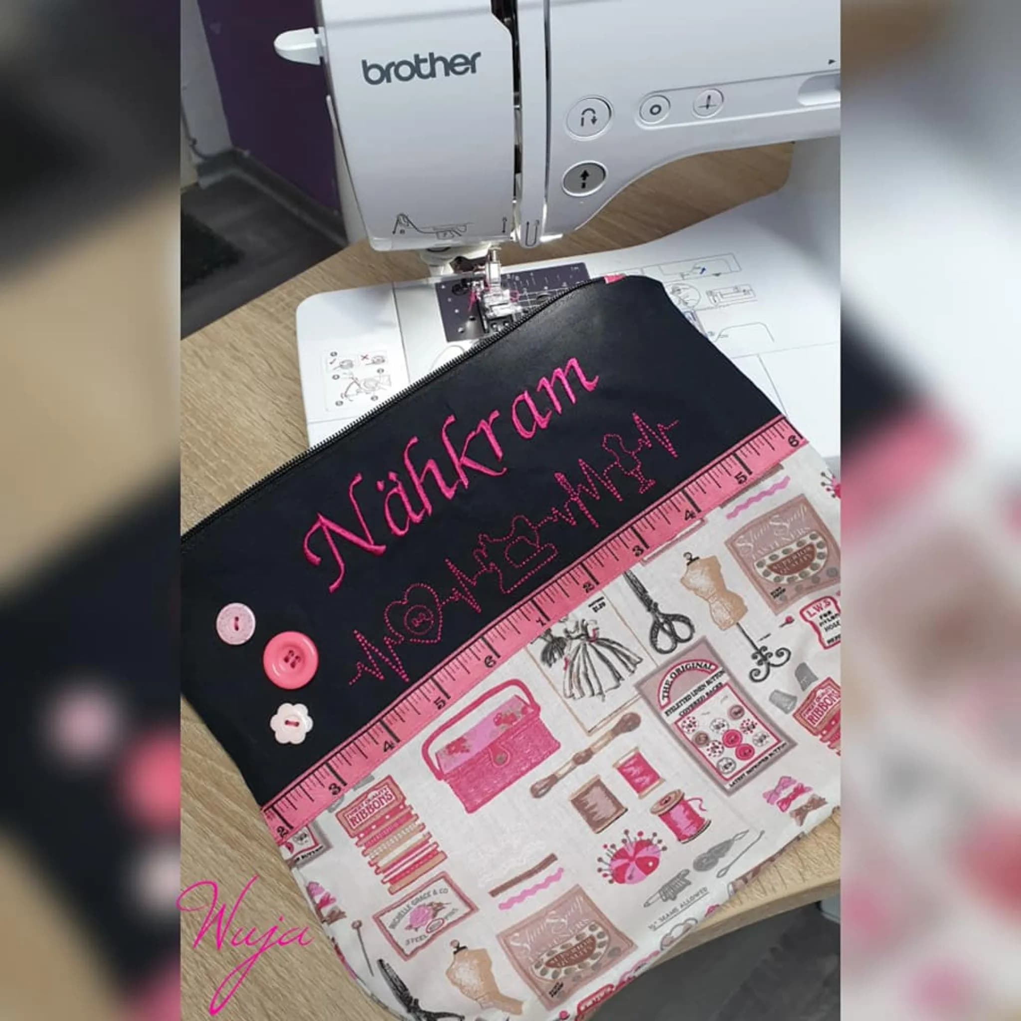 Stickdatei EKG Linien Set