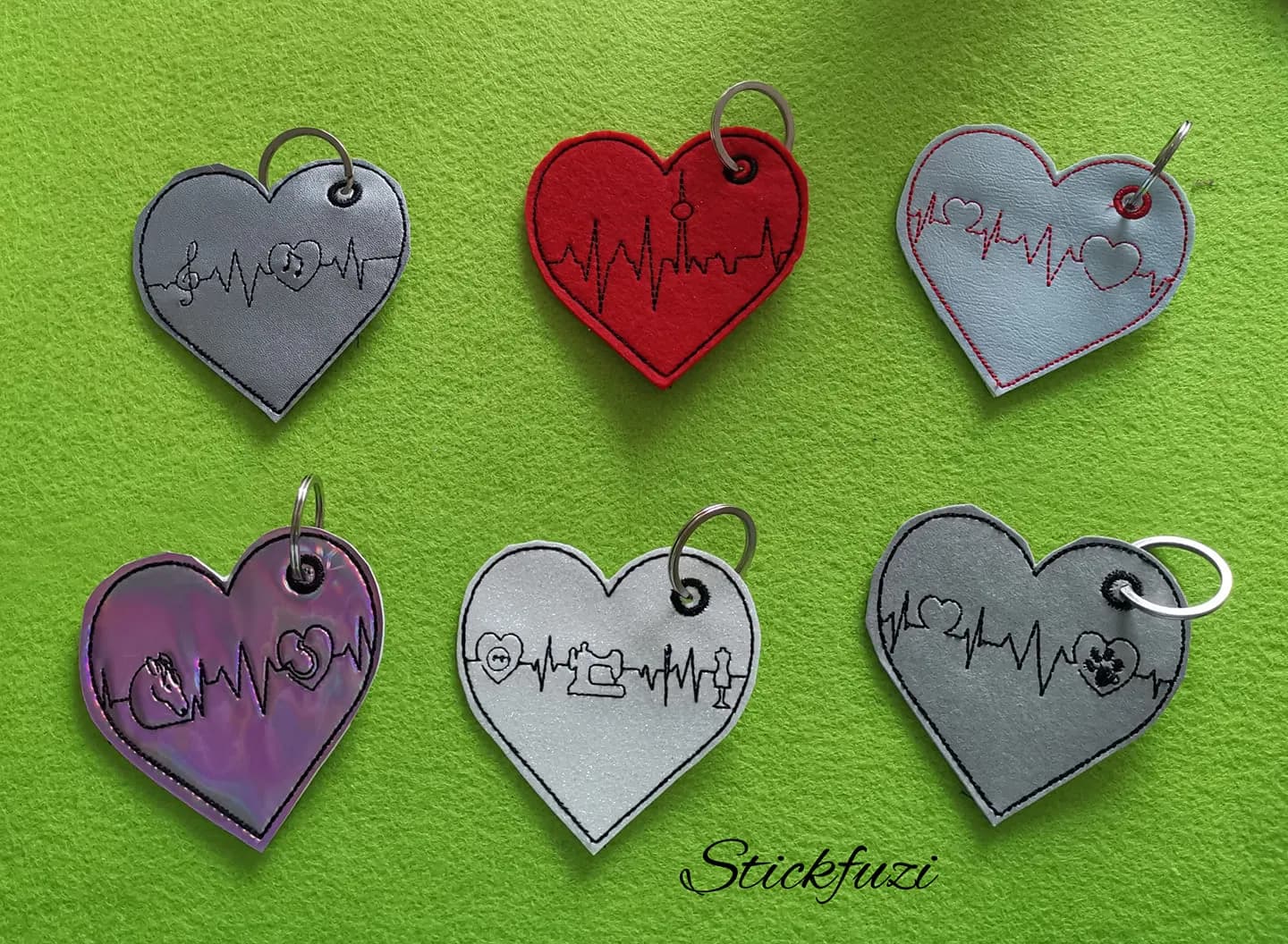 ITH Stickdatei Herzanhänger Set