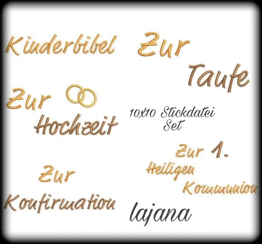 Stickdatei Kirchliche Anlässe Set