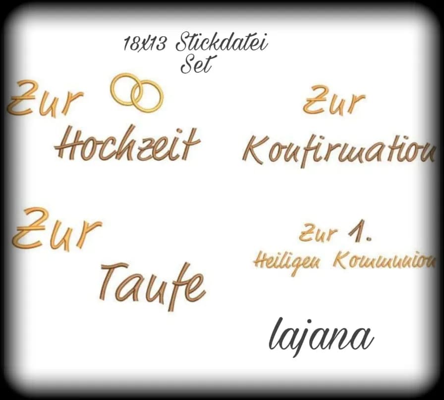 Stickdatei Kirchliche Anlässe Set