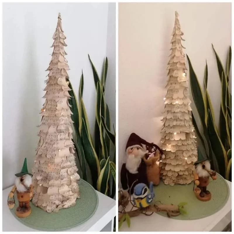 Bastelanleitung Papierbaum mit Beleuchtung