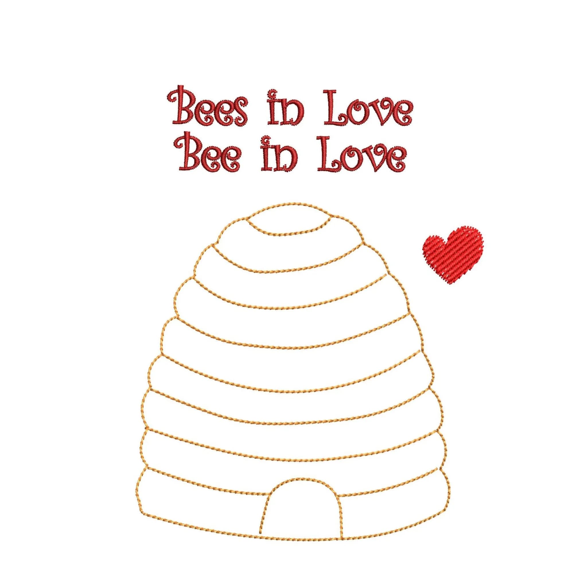 Stickdatei Bienen verliebt