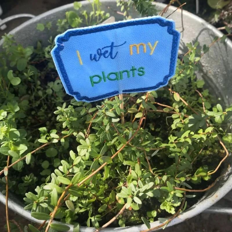 ITH Embroidery file plant plug