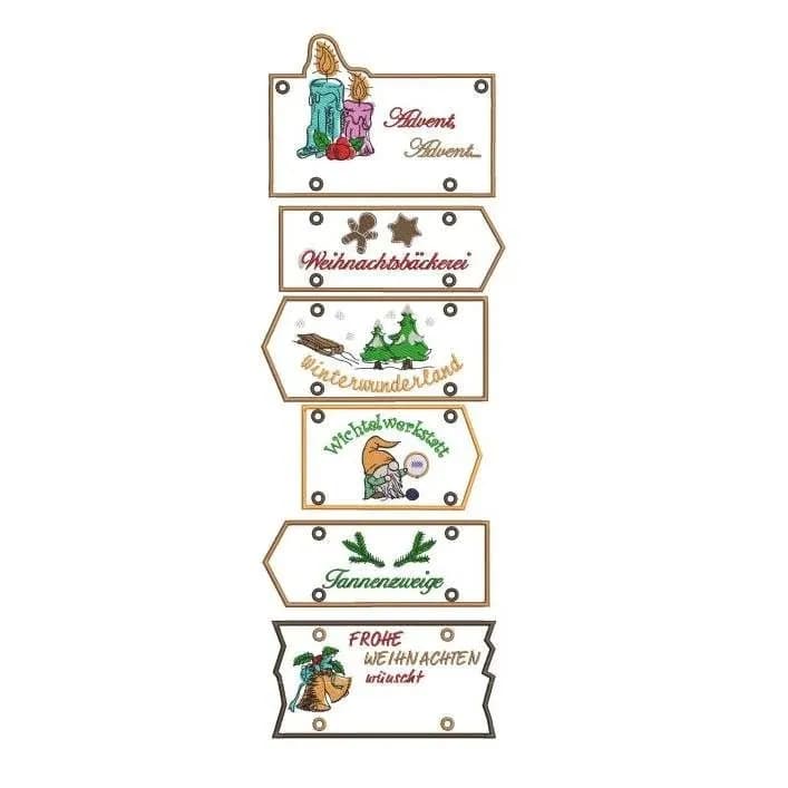 ITH Stickdatei Adventsdekoration