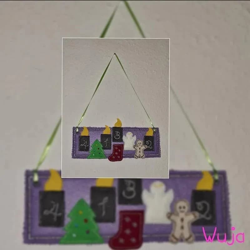 ITH Stickdatei Adventsgesteck 15-Teilig