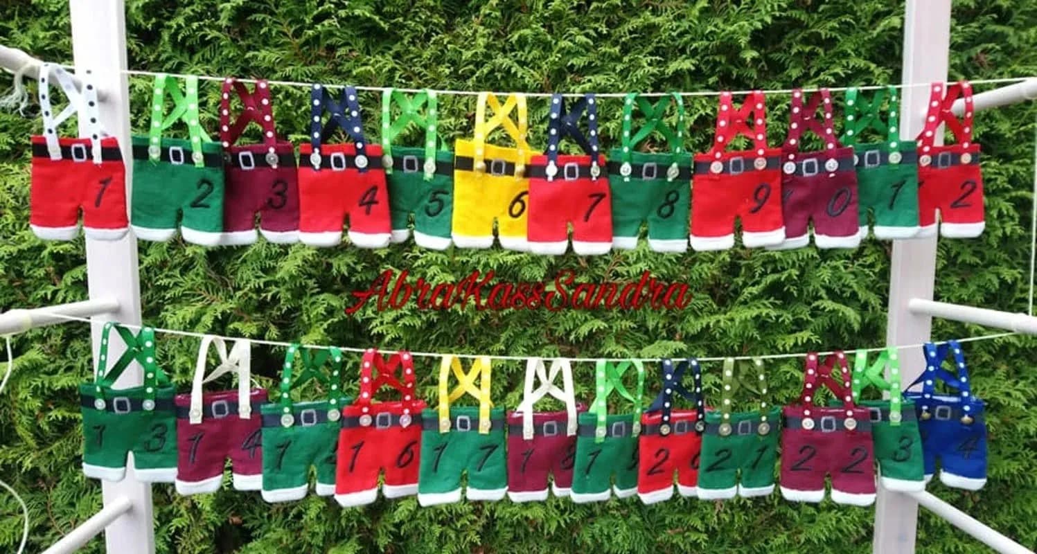 ITH Stickdatei Adventskalender Hosen