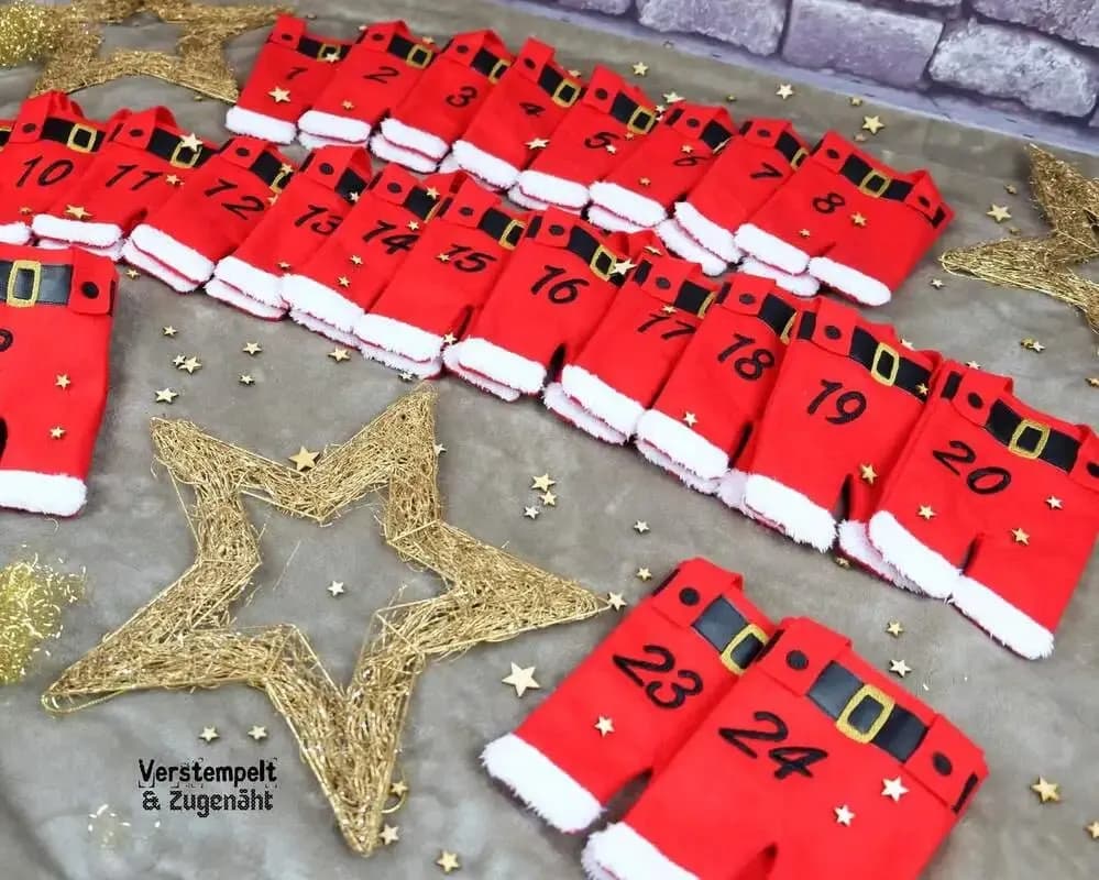 ITH Stickdatei Adventskalender Hosen