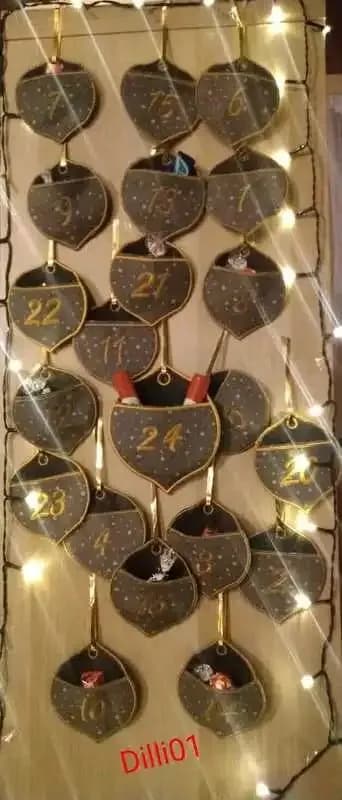 ITH Stickdatei Adventskalender Kugeln