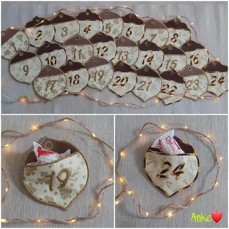 ITH Stickdatei Adventskalender Kugeln