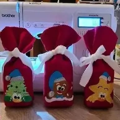 ITH Stickdatei Adventskalender Säckchen