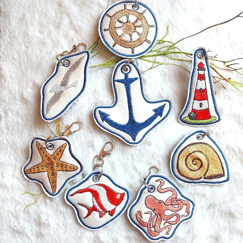 ITH Stickdatei Maritime Anhänger