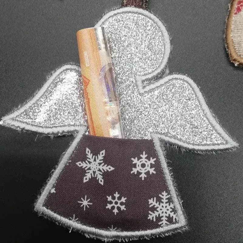 ITH Stickdatei Anhänger Set mit Geldfach