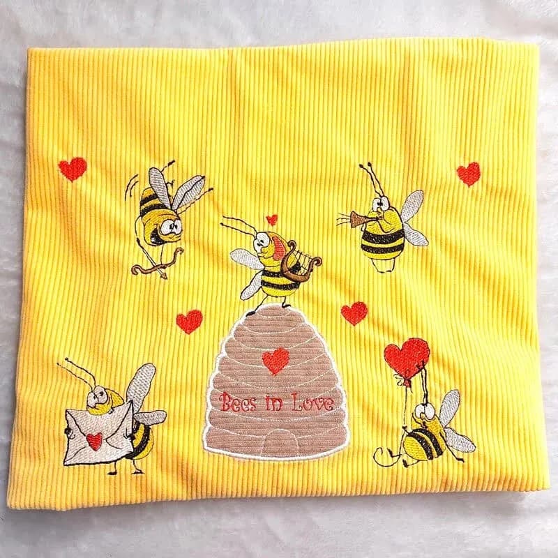 ITH Stickdatei Bees in Love