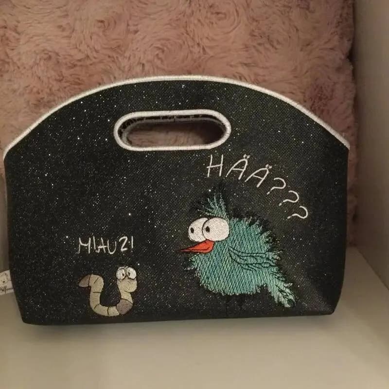 ITH Stickdatei Filztasche - Tasche gefüttert