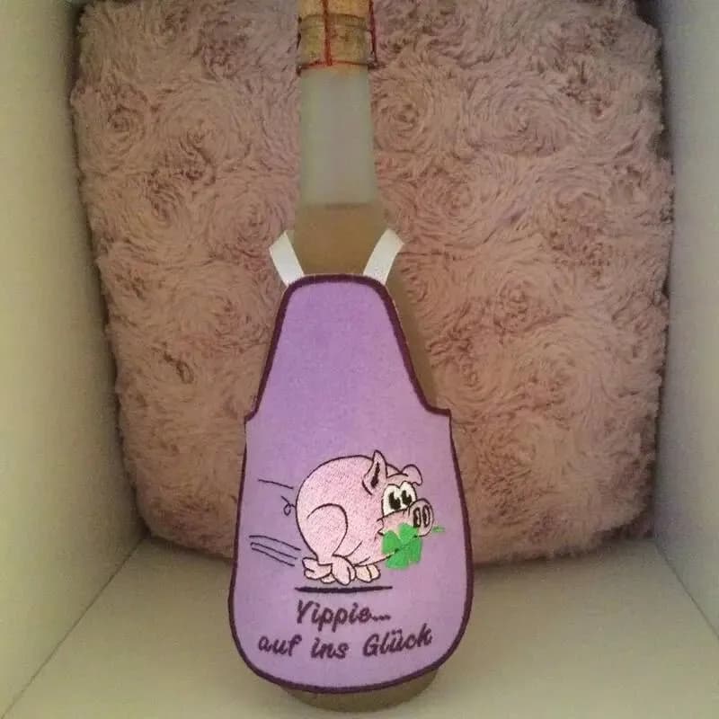 ITH Stickdatei Flaschenschürze Blanko