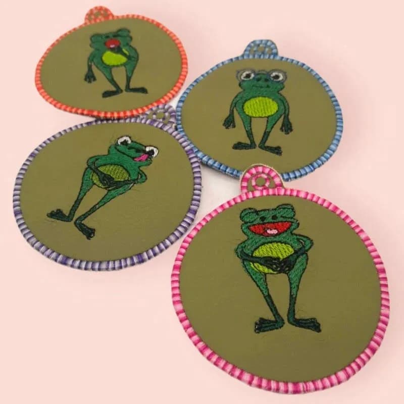 ITH Stickdatei Frosch Emojis