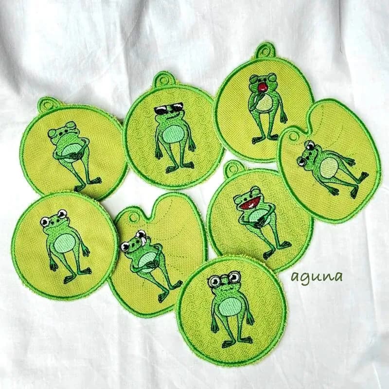 ITH Stickdatei Frosch Emojis