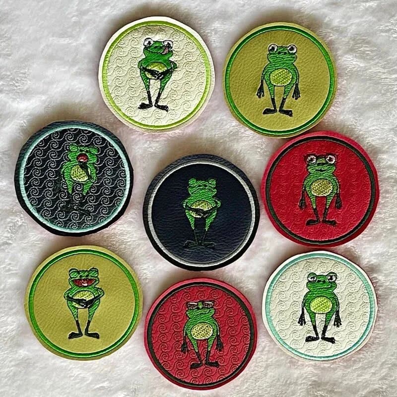 ITH Stickdatei Frosch Emojis