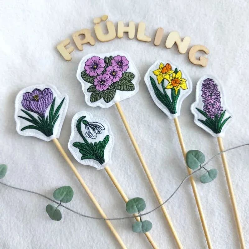 ITH Stickdatei Frühblüher