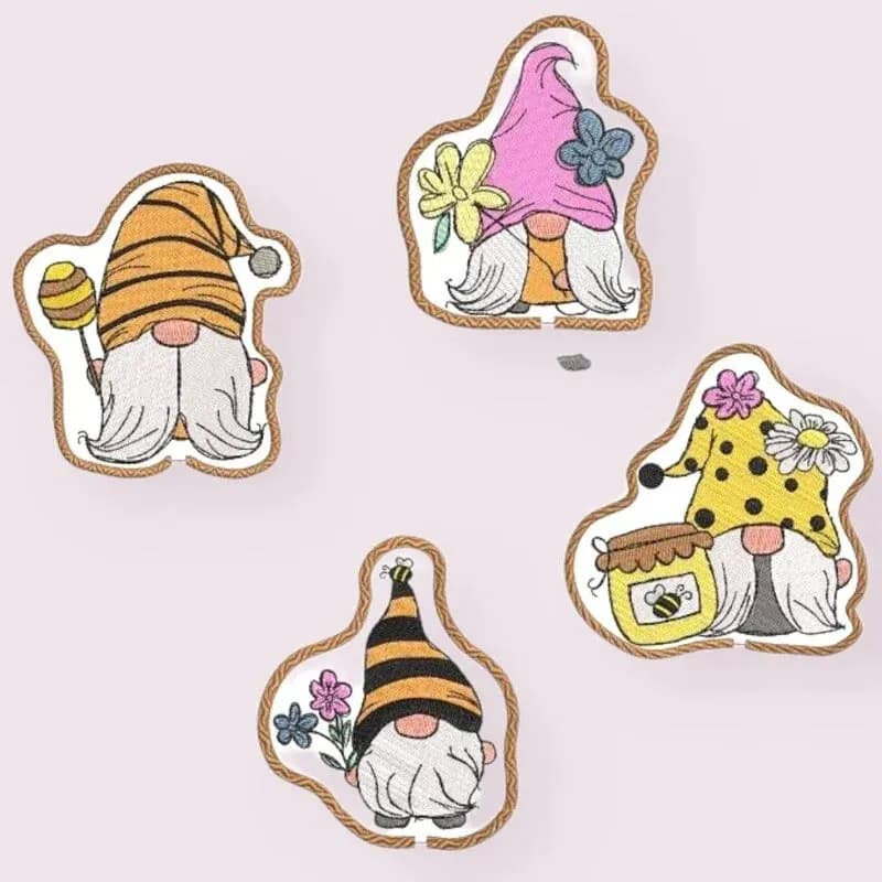 ITH Stickdatei Frühlingswichtel Stabfiguren