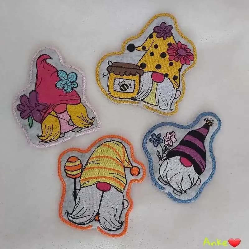 ITH Stickdatei Frühlingswichtel Stabfiguren