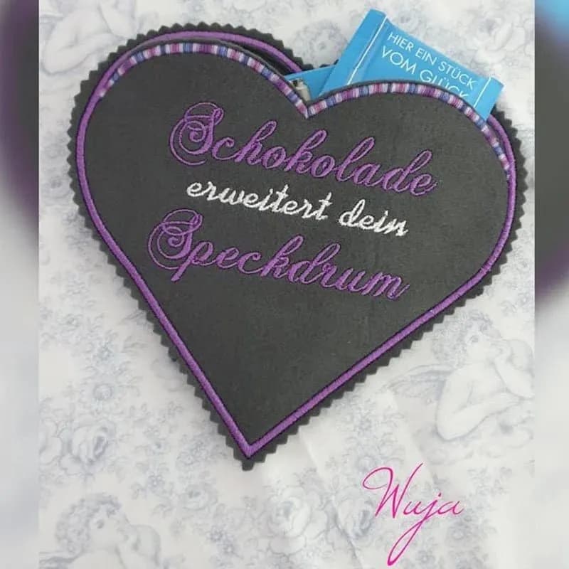 ITH Herzhüllen Stickdatei Blanko - Schokolade | stiXXie