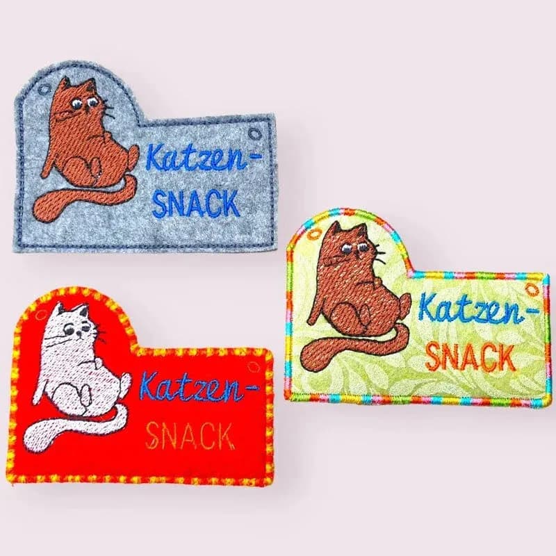 ITH Stickdatei Katze Anhänger