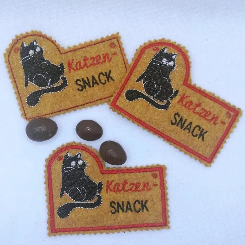 ITH Stickdatei Katze Anhänger