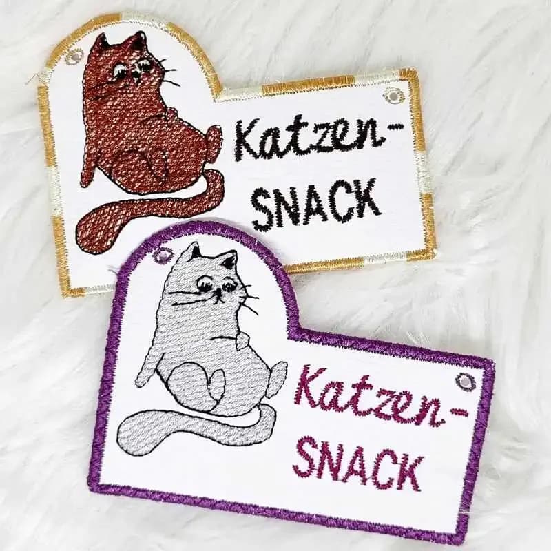 ITH Stickdatei Katze Anhänger