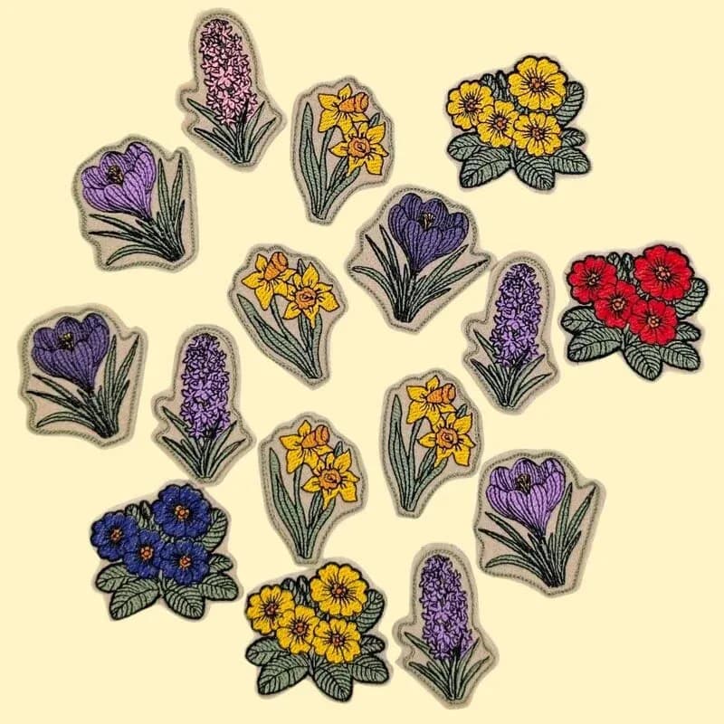 ITH Stickdatei Frühlingskranz Gesteck mit Blumen