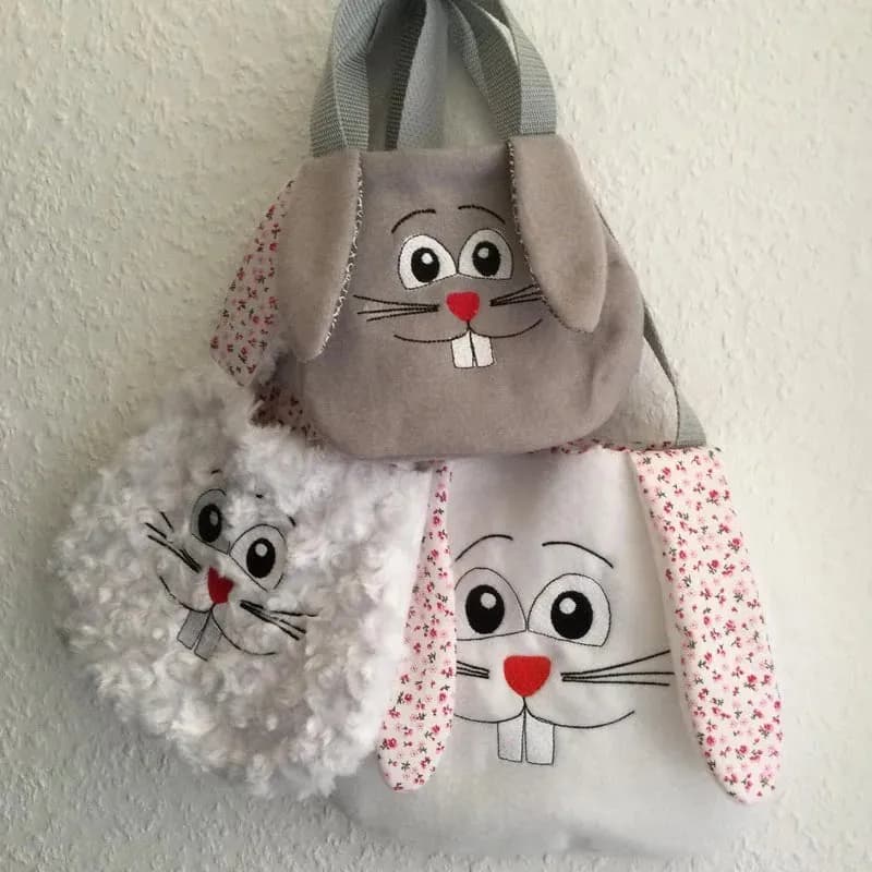 ITH Stickdatei Ostertasche Osterhase Utensilo