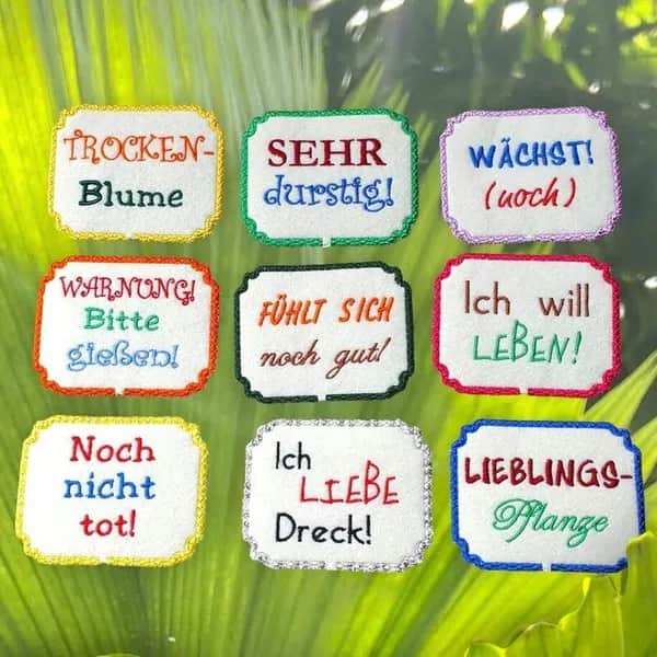 ITH Stickdatei Pflanzenstecker