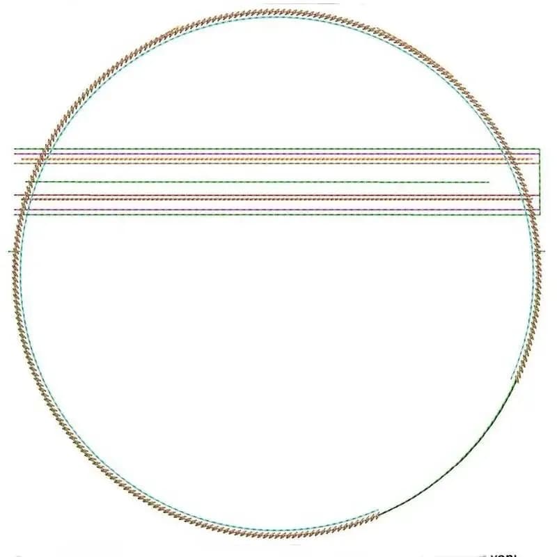 ITH Stickdatei runde Tasche in zwei Größen