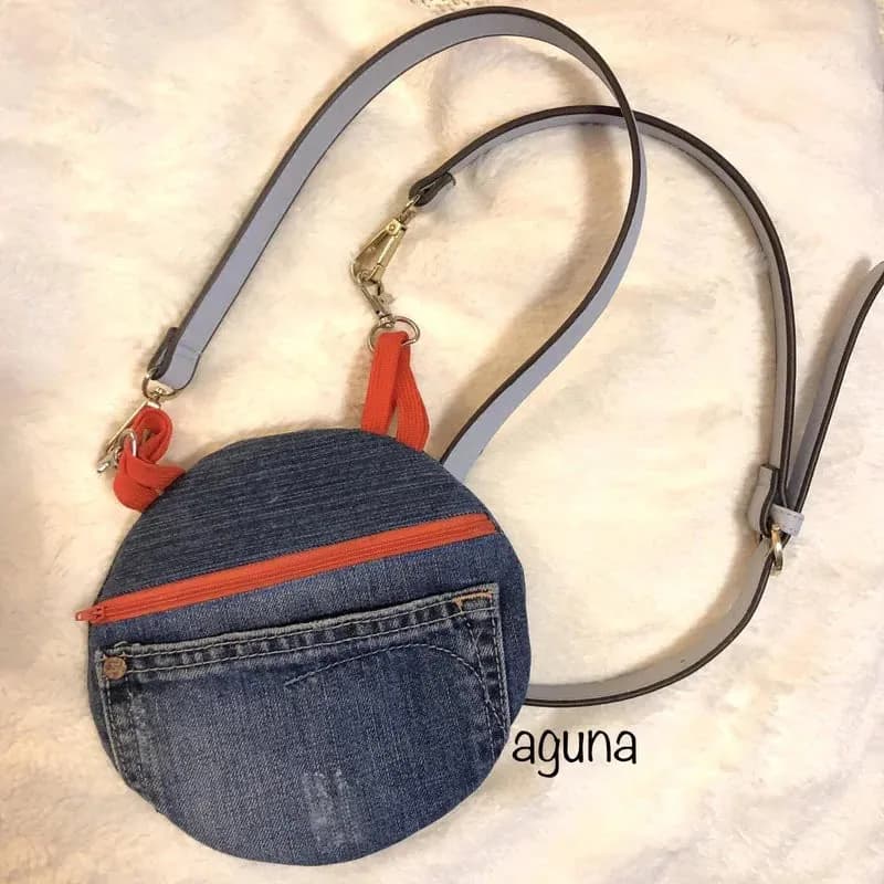 ITH Stickdatei runde Tasche in zwei Größen