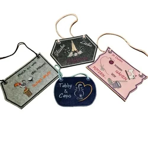 ITH Stickdatei Schilder Blanko