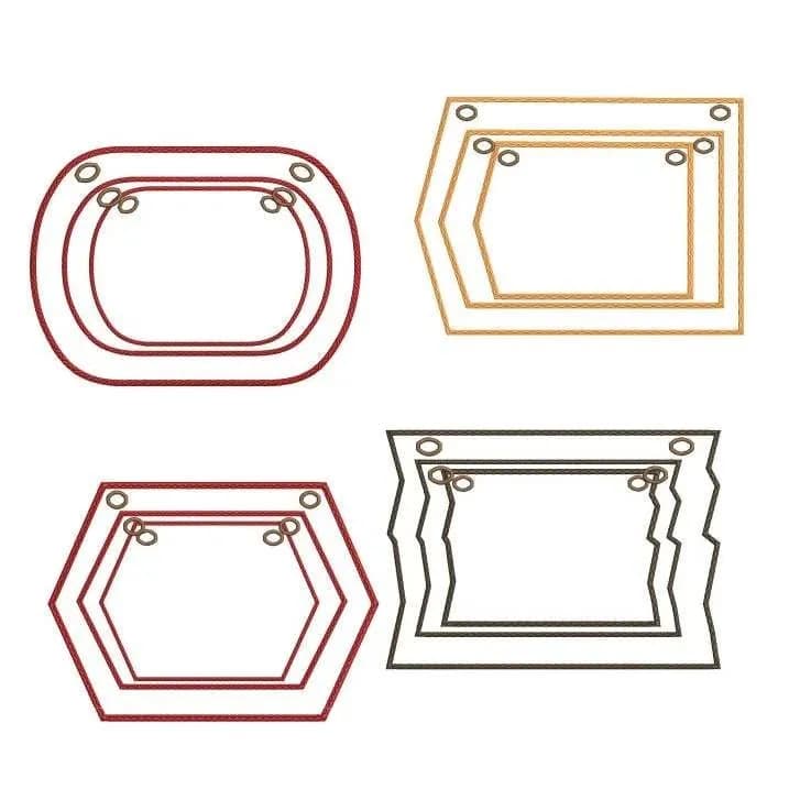 ITH Stickdatei Schilder Blanko