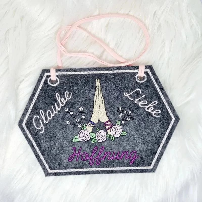 ITH Stickdatei Schilder Blanko