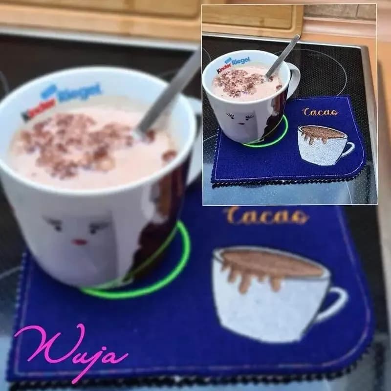 ITH Stickdatei Set Tassenlounge Kaffee und Einzelmotive