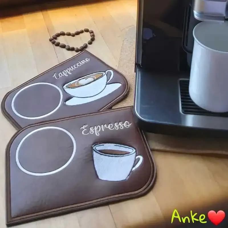 ITH Stickdatei Set Tassenlounge Kaffee und Einzelmotive