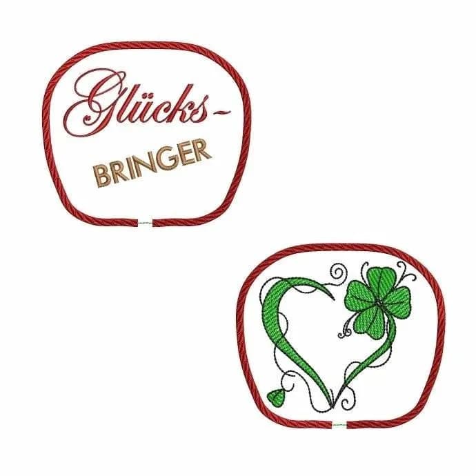 ITH Stickdatei Stabfigur und Stickdatei Glücksklee