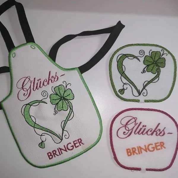 ITH Stickdatei Stabfigur und Stickdatei Glücksklee