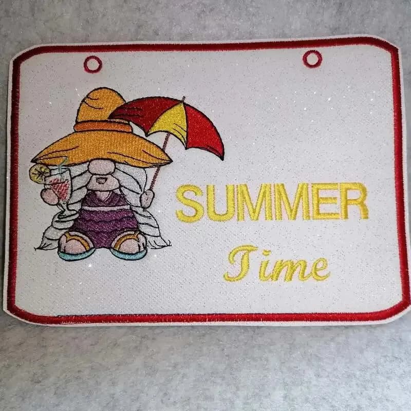 ITH Stickdatei Stabfigur und Vollstick Beach Wichtel