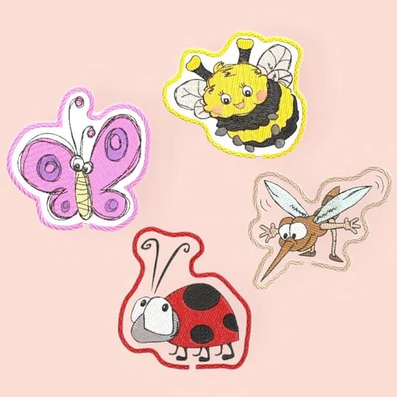 ITH Stickdatei Stabfiguren Sommerinsekten