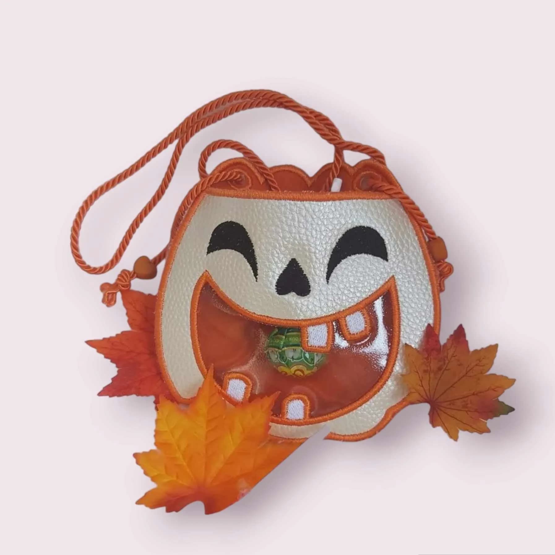 ITH Stickdatei Tasche Halloween Kürbis