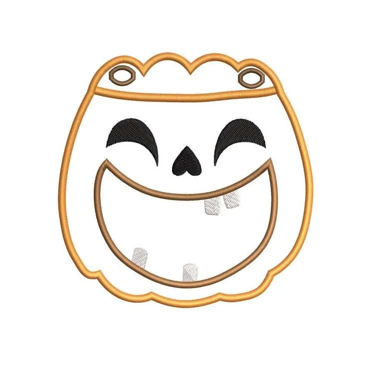ITH Stickdatei Tasche Halloween Kürbis